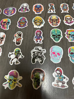 Retro Skull Stickers set of 53