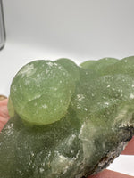 Prehnite mixed with Green Tourmaline Raw Specimen #13