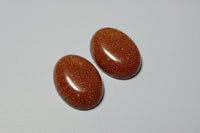 Goldstone 18x13mm Cabochon Pair