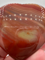 Carnelian Heart Palm Stone #12