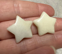 Milky Quartz Star Pair