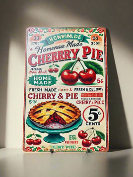 Homemade Cherry Pie Novelty Tin Sign