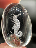 Beautiful Seahorse Garden Quartz Inner Scene Carving #1