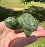 Nephrite Jade Hand Carved Turtle #2