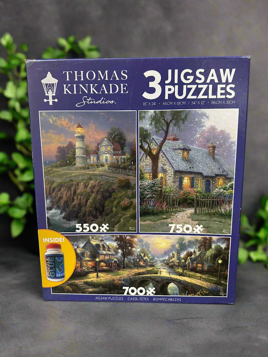 Thomas Kinkade Puzzle (3 to box)| Gems & Minerals Rock