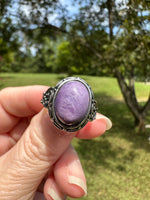 Natural Charoite Ring #11
