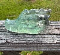 Fluorite Dragon Head Carving #19