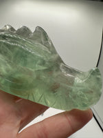 Fluorite Dragon Head Carving #19