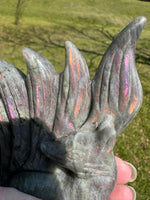 Labradorite Nine-Tailed Fox – Purple, Pink & Orange Flash