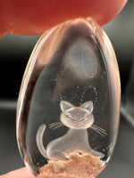 Beautiful Cat Garden Quartz Inner Scene Carving #3
