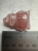 Ghostly Ghoul Strawberry Quartz Carved Crystal
