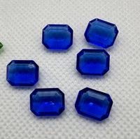 Manmade Blue 10x8mm Octagon Set of 6