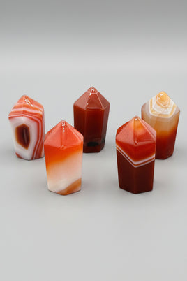 Mini Polished Carnelian Towers