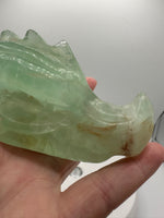 Fluorite Dragon Head Carving #13