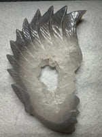 Druzy Agate Geode Indigenous-Inspired Profile Headdress Carving #5