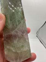 Large Fat Watermelon Fluorite Tower #4