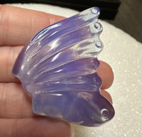 Carved Blue Opalite Wings