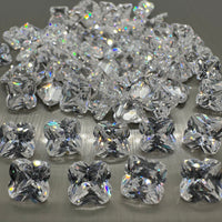 Flower/Clover Shape White 8mm Cz