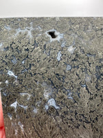 Free Form Pyrite Flowers Symbiosis Mixed Agate Slab #1