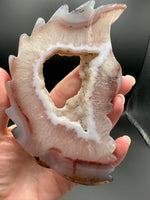 Druzy Agate Geode Indigenous-Inspired Profile Headdress Carving #10
