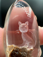 Beautiful Cat Garden Quartz Inner Scene Carving #2