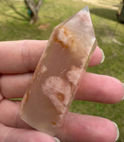 Pink Cherry Blossom Agate Tower