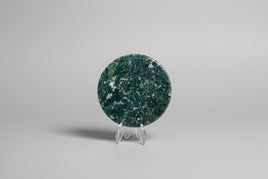 Moss Agate Polished Round Slice #40