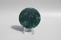 Moss Agate Polished Round Slice #35
