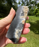 Black Chalcedony Sphalerite Obelisk Tower #3
