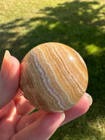 Yellow Calcite Stripe Sphere #2