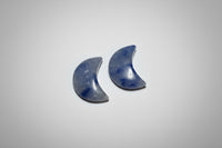 Blue Aventurine Moon Pair