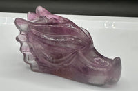 Natural Purple Fluorite Dragon Head Carving #4 – 439g