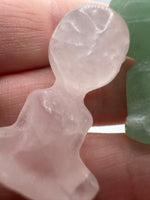 Carved Gemstone Yoga Alien