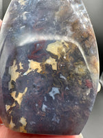 Ocean Jasper Polished Arrow Flame Freeform #1 Multicolor Patterning
