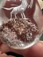 Beautiful Wolf Garden Quartz Inner Scene Carving with Rainbow #1