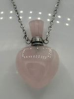 Rose Quartz Perfume/Essential Oil Bottle Necklace