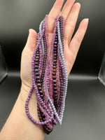 Purple Designer Mixed Glass Bead Strand Bundle – Assorted Glass Beads for Jewelry Making