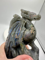 Labradorite Dragon Castle Carving