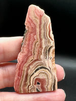 Rhodochrosite Slab #4 – Pink Banded Rhodochrosite with Concentric Eye Pattern