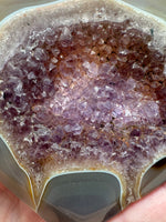 Large Amethyst Agate Heart with Stand #4