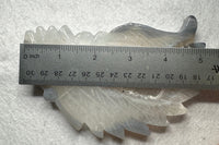 Druzy Agate Geode Indigenous-Inspired Profile Headdress Carving #6