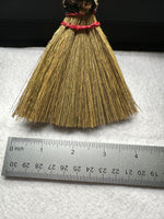 Natural Clear Quartz & Fluorite Decorative Crystal Broom with Rainbow