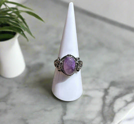 Natural Charoite Ring #6
