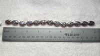 Purple Czech Glass Peacock Eye Oval Bead Strand – Iridescent Jewelry Making Beads