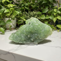 Prehnite mixed with Green Tourmaline Raw Specimen #6