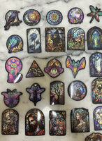 Stained Glass Stickers Pack of 53