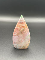 Ocean Jasper Polished Arrow Flame Freeform #5  – Pink, Coral & Green – 104g