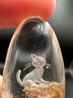 Beautiful Cat Garden Quartz Inner Scene Carving #2