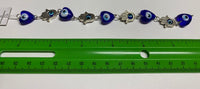 Evil Eye Glass/Metal Bead Strand