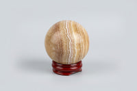 Yellow Calcite Stripe Sphere #2